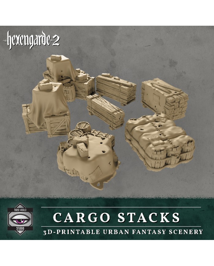 Cargo Stacks of Hexengarde City|Tired World Studio|Mordheim Terrain