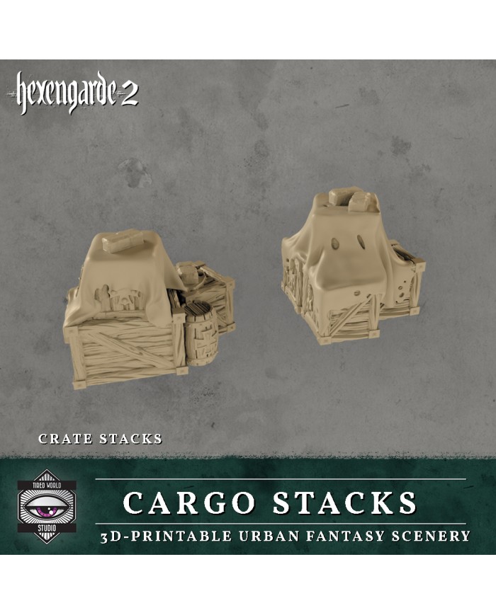 Cargo Stacks of Hexengarde City|Tired World Studio|Mordheim Terrain