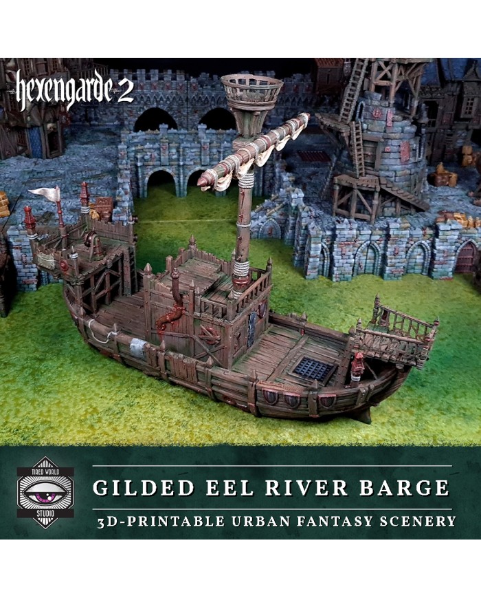 Gilded Eel River Barge|Tired World Studio|Mordheim Terrain