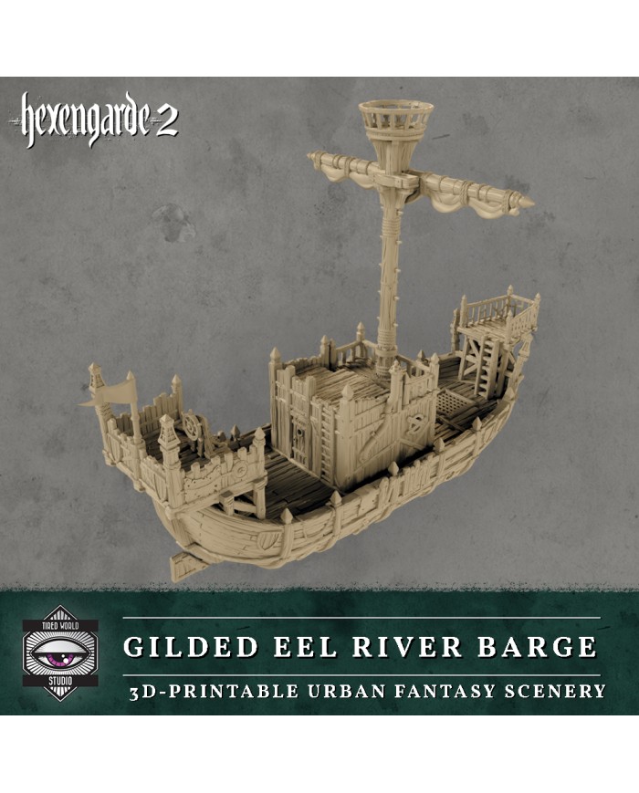 Barcaza Fluvial La Anguila Dorada|Tired World Studio|Escenografia Mordheim