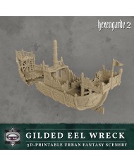 Gilded Eel River Barge Wreck|Tired World Studio|Mordheim Terrain