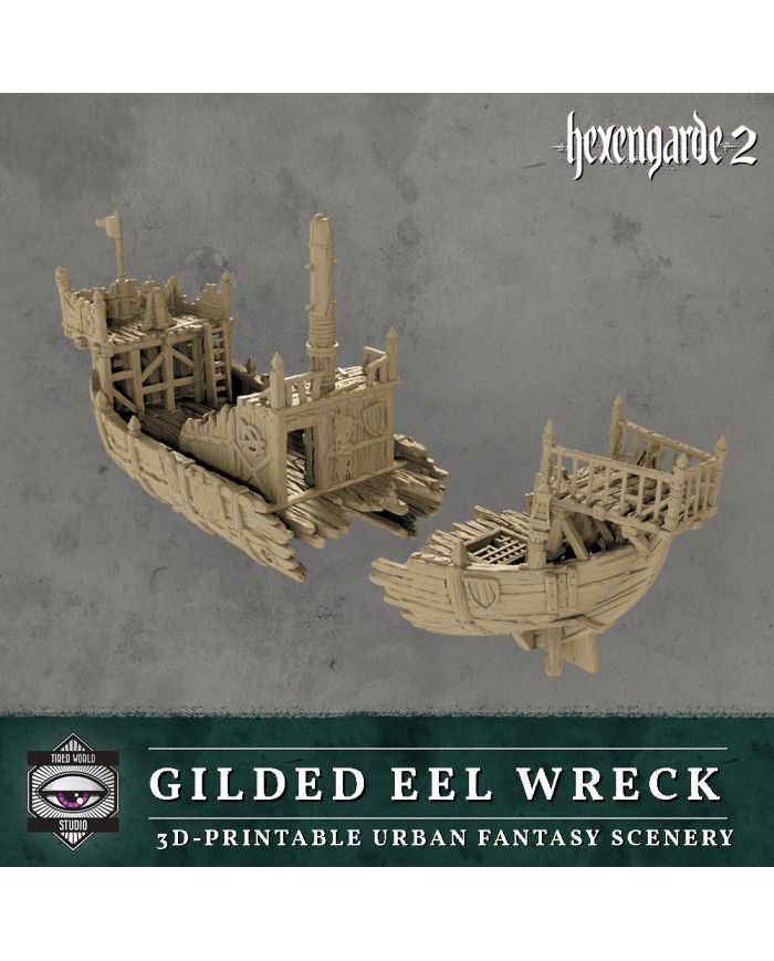 Naufragio de Barcaza Fluvial La Anguila Dorada|Tired World Studio|Escenografia Mordheim