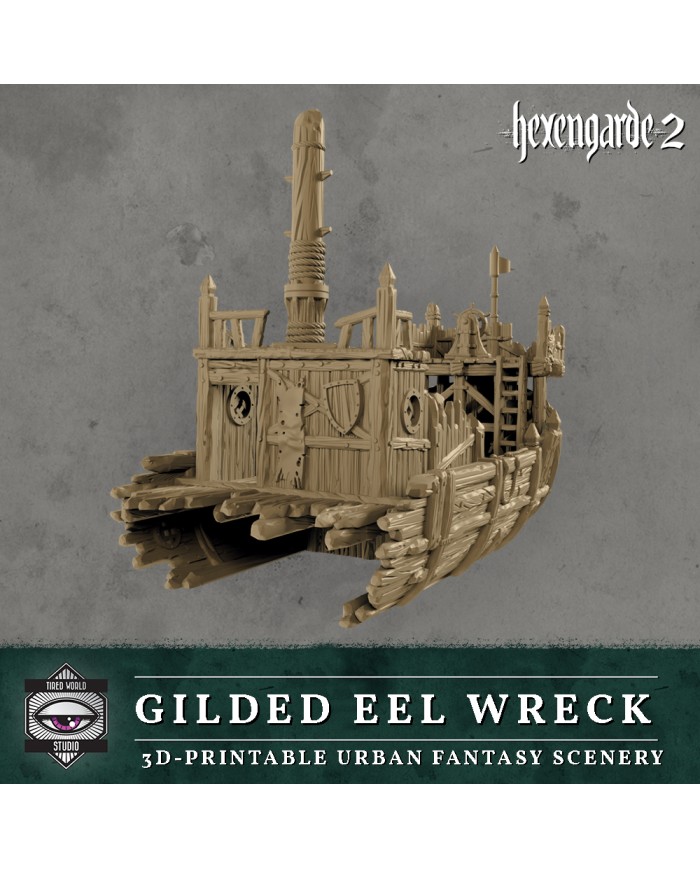 Naufragio de Barcaza Fluvial La Anguila Dorada|Tired World Studio|Escenografia Mordheim