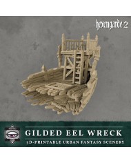 Gilded Eel River Barge Wreck|Tired World Studio|Mordheim Terrain