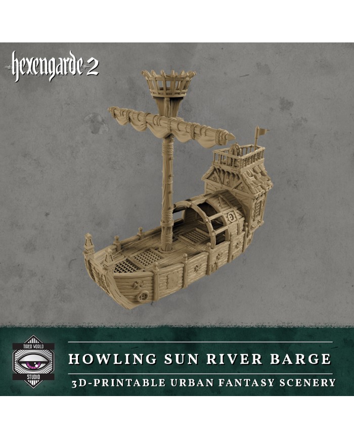 Barcaza Fluvial Del Sol Aullante|Tired World Studio|Escenografia Mordheim