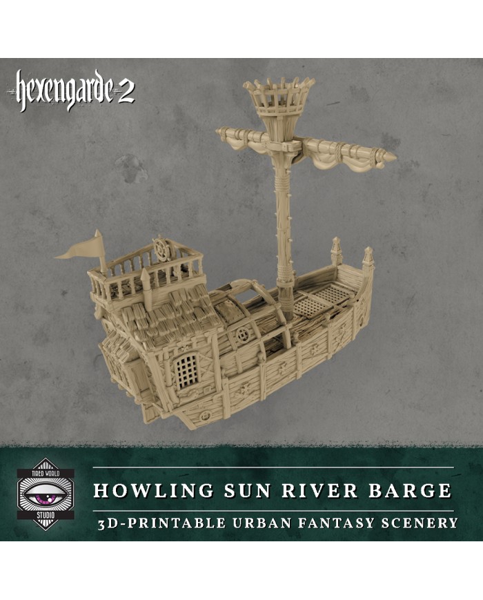 Barcaza Fluvial Del Sol Aullante|Tired World Studio|Escenografia Mordheim