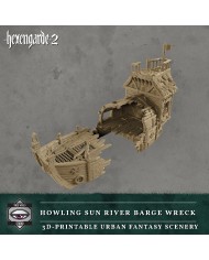 Howling Sun River Barge Wreck|Tired World Studio|Mordheim Terrain