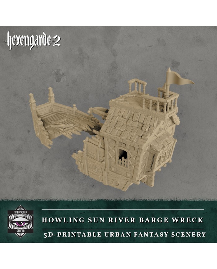 Howling Sun River Barge Wreck|Tired World Studio|Mordheim Terrain