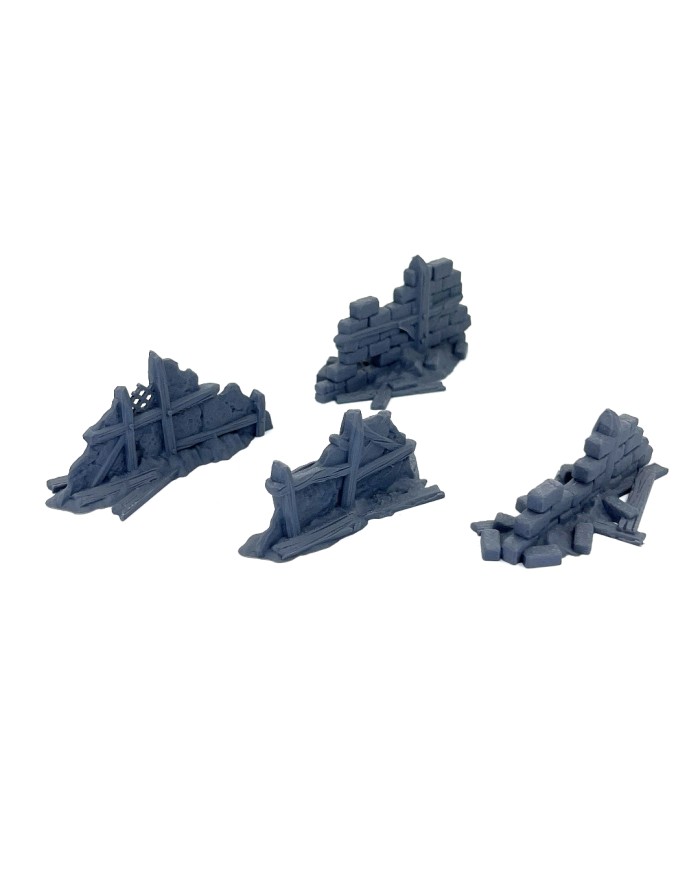 Wall Ruins of Hexengarde City|Tired World Studio|Mordheim Terrain