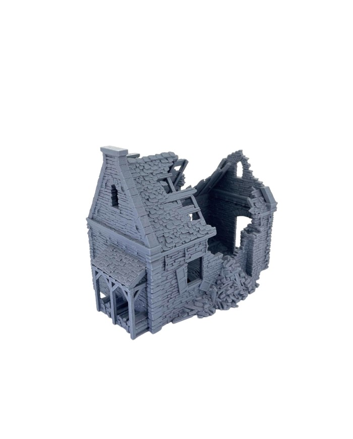 Grimdale - Chiswick's Residence Ruined|3DLayeredscenery|Napoleonic Ruins