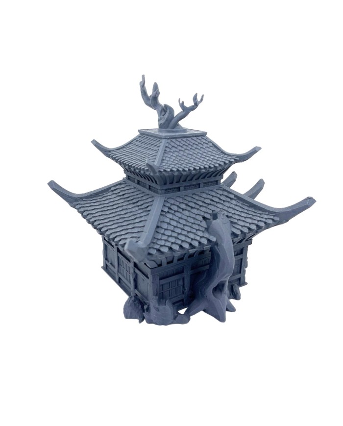 Edificio Oriental de Cathay con Arbol