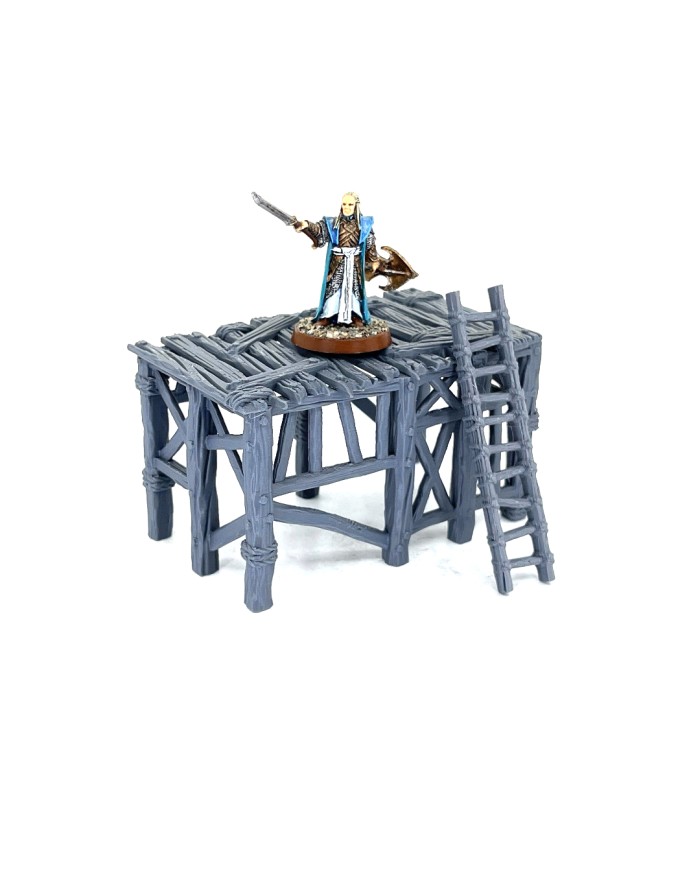 Andamio y Escalera de Hexengarde|Tired World Studio|Escenografia Mordheim