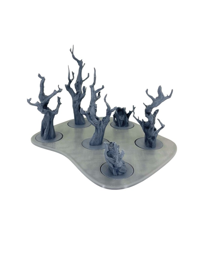 Tray with Six Dead Trees - A|Txarli Factory|Tree Trays