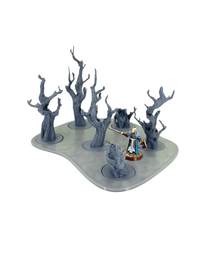 Tray with Six Dead Trees - A|Txarli Factory|Tree Trays