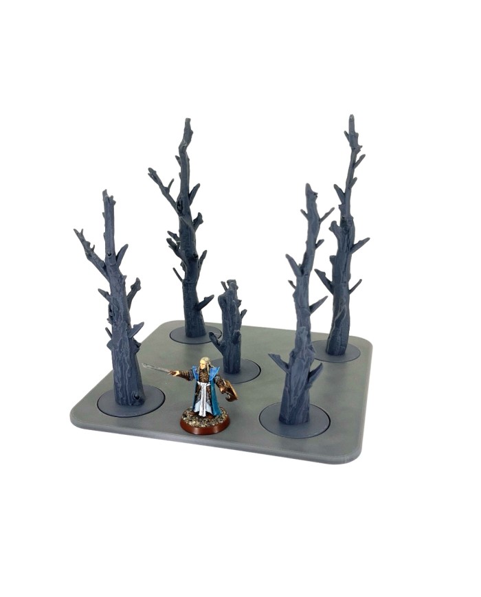 Square Tray with Five Dead Pine Trees|Txarli Factory|Tree Trays