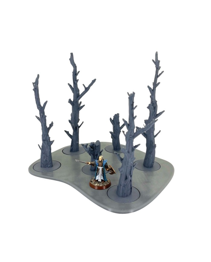 Tray with Six Dead Pine Trees - A|Txarli Factory|Tree Trays