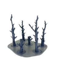 Tray with Six Dead Pine Trees - A|Txarli Factory|Tree Trays