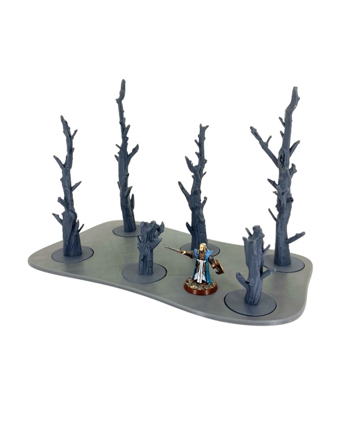 Tray with Six Dead Pine Trees - B|Txarli Factory|Tree Trays