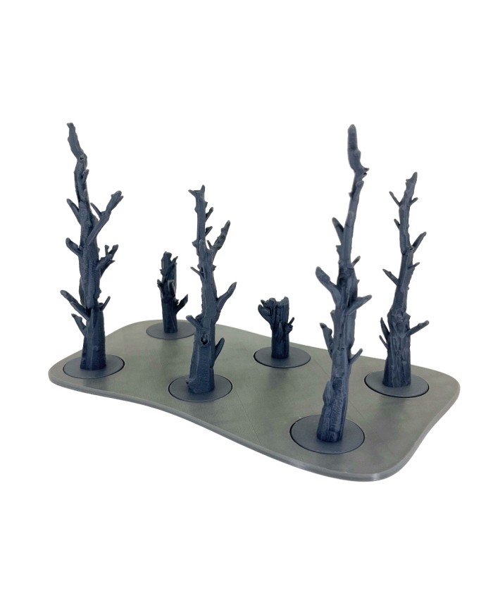 Tray with Six Dead Pine Trees - B|Txarli Factory|Tree Trays