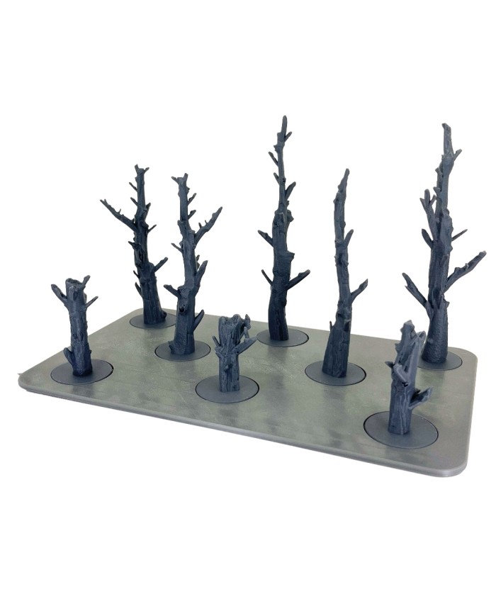 Rectangular Tray with Eight Dead Pine Trees|Txarli Factory|Tree Trays