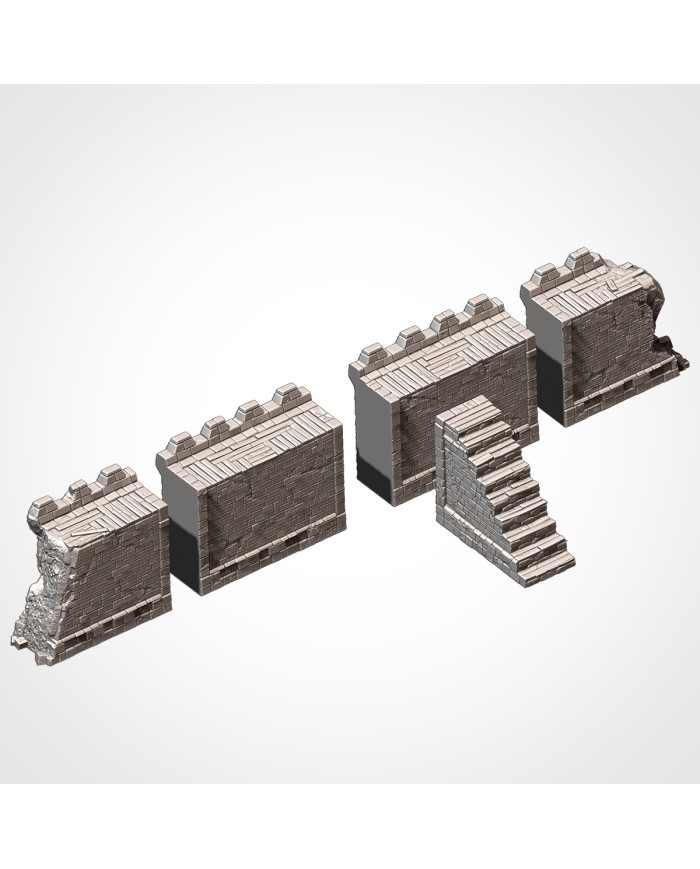Ruinas de Fortaleza Medieval Clásica - B|Txarli Factory|Escenografia Medieval