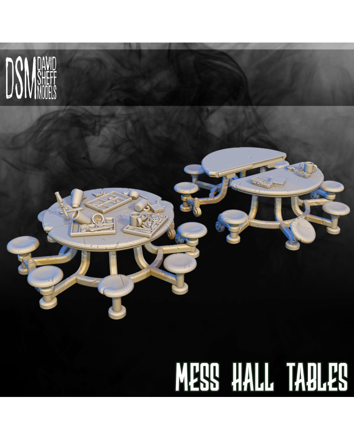 ARCS Mess Hall Tables|David Sheff Models|Sci-Fi Props