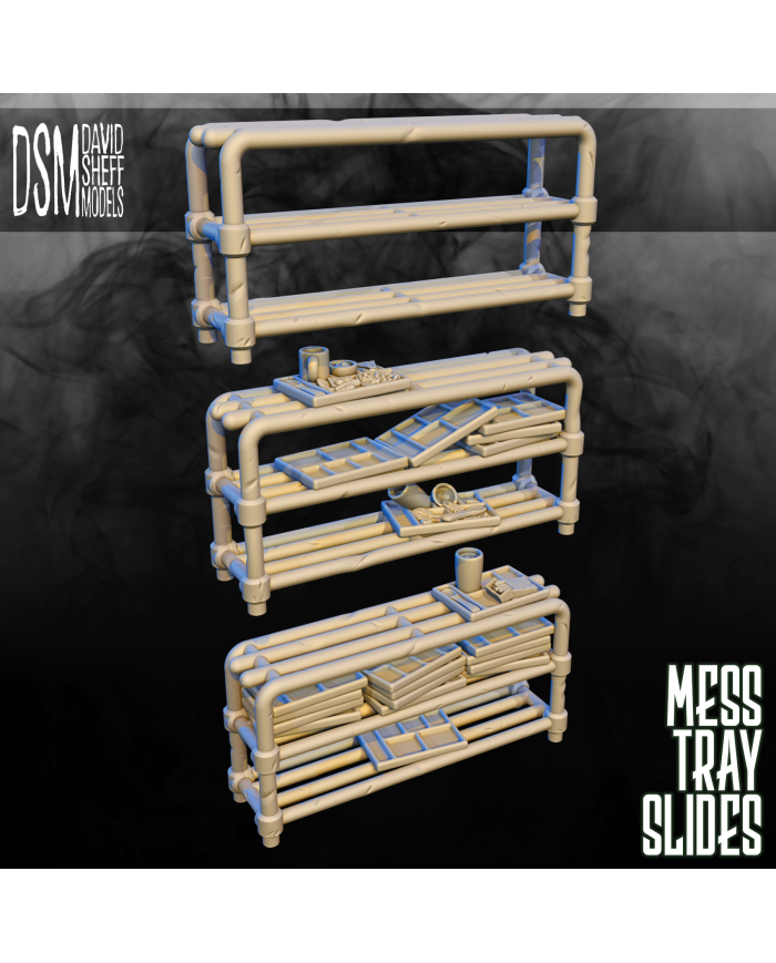 Estanterías de Bandejas del ARCS (x3)|David Sheff Models|Accesorios Sci-Fi