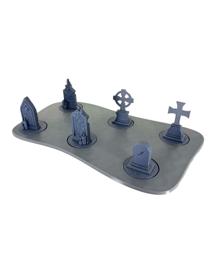 Tray with Six Tombstones|Txarli Factory|Graveyard Terrain