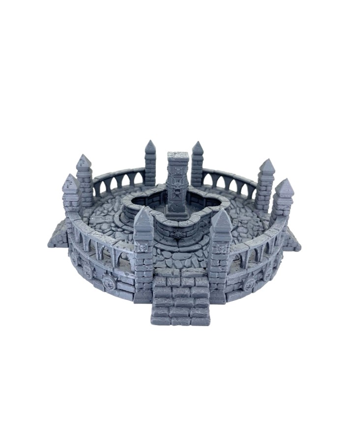 Fuente con Plataforma de Hexengarde|Tired World Studio|Escenografia Mordheim