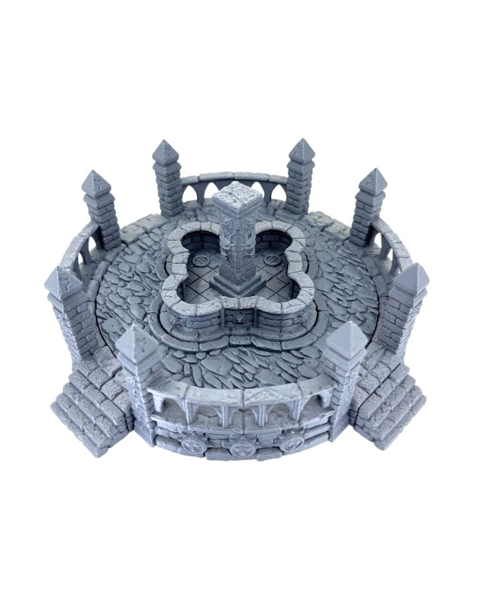 Fuente con Plataforma de Hexengarde|Tired World Studio|Escenografia Mordheim