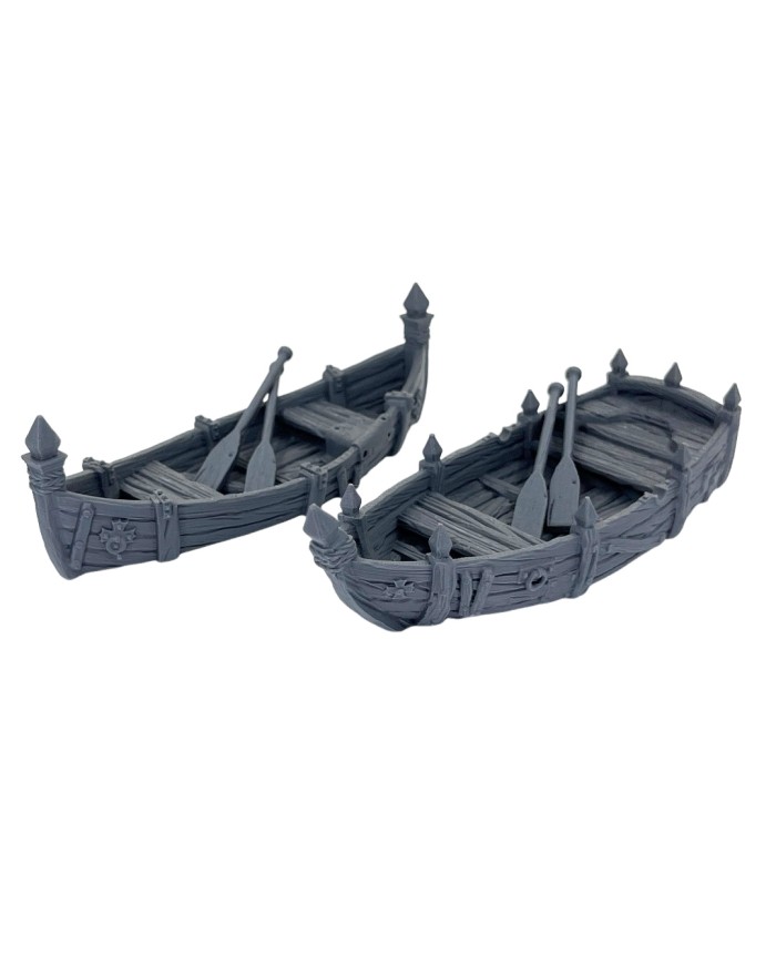 Botes de Remos de Hexengarde (x2)|Tired World Studio|Escenografia Mordheim