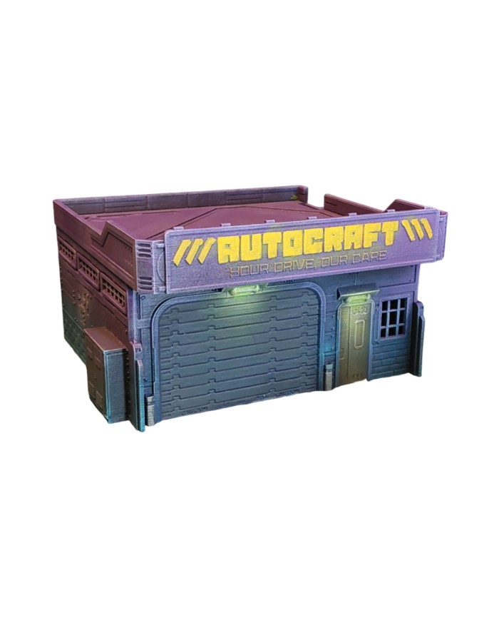 Autocraft de Edokanto|Corvus Game Terrain|Edificios Ciberpunk