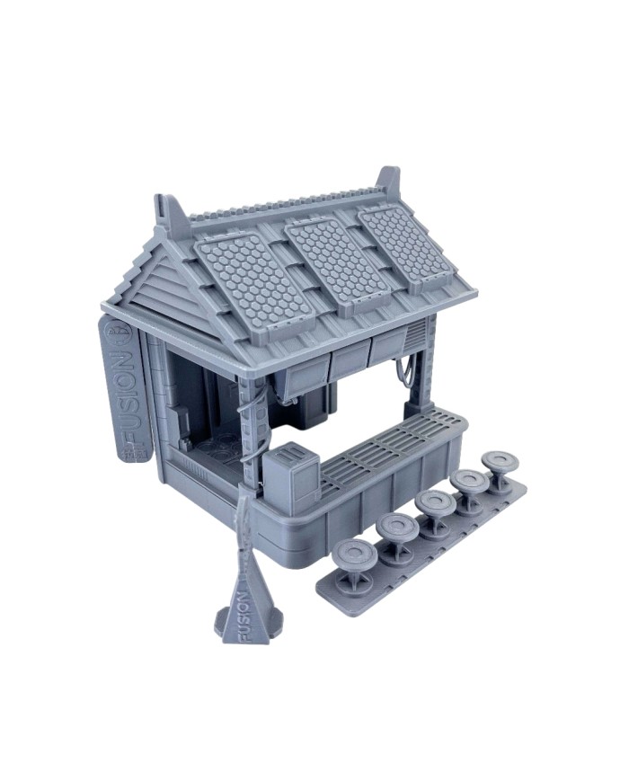 Puesto de Comida Fusión Ramen|Corvus Game Terrain|Edificios Ciberpunk