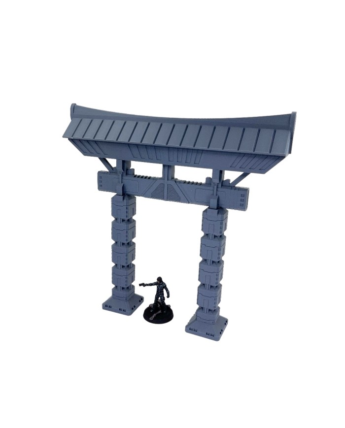 Edokanto's Cyberpunk Torii Gate - A|Corvus Game Terrain|Cyberpunk Scatter Terrain