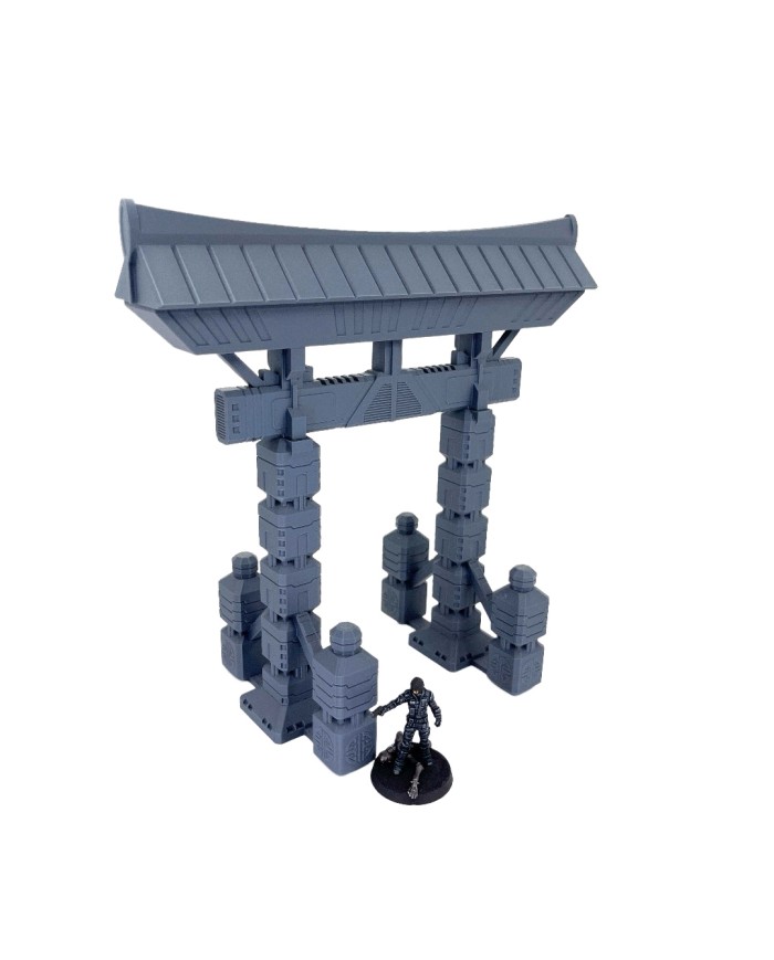 Torii Ciberpunk de Edokanto - B|Corvus Game Terrain|Terreno Disperso Ciberpunk