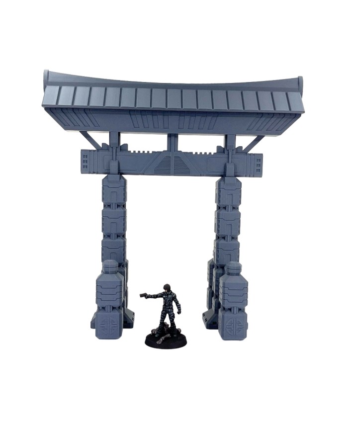Edokanto's Cyberpunk Torii Gate - B|Corvus Game Terrain|Cyberpunk Scatter Terrain