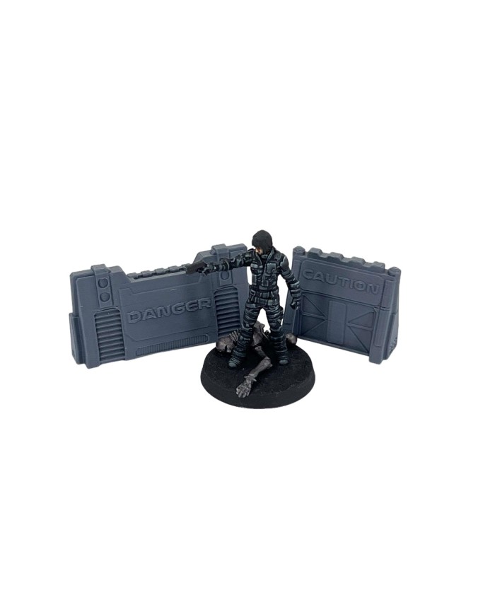Edokanto's Cyberpunk Barricades (x2)|Corvus Game Terrain|Cyberpunk Scatter Terrain