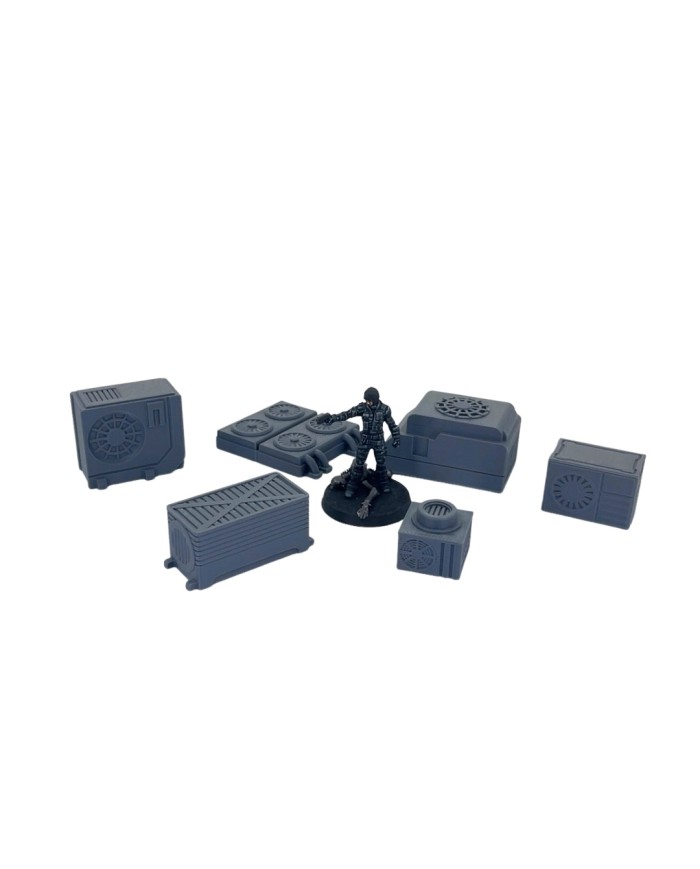 Edokanto's AC Units (x6)|Corvus Game Terrain|Cyberpunk Props