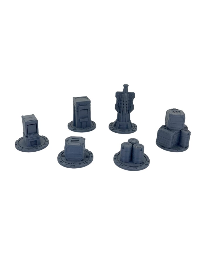 Cyberpunk Objective Markers (x6)|Corvus Game Terrain|Cyberpunk Props