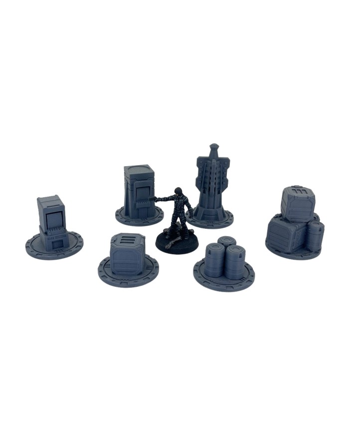 Cyberpunk Objective Markers (x6)|Corvus Game Terrain|Cyberpunk Props