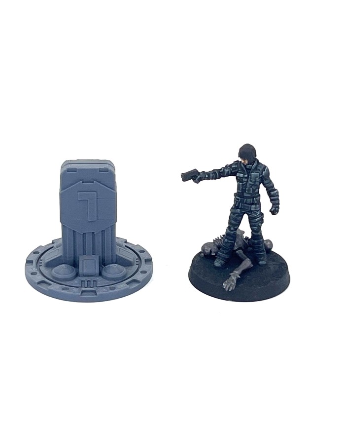 Sci-Fi Objective Markers with Numbers (x6)|Corvus Game Terrain|Sci-Fi Props