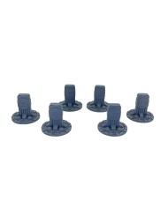 Marcadores de Objetivos Sci-Fi con Letras (x6)|Corvus Game Terrain|Accesorios Sci-Fi