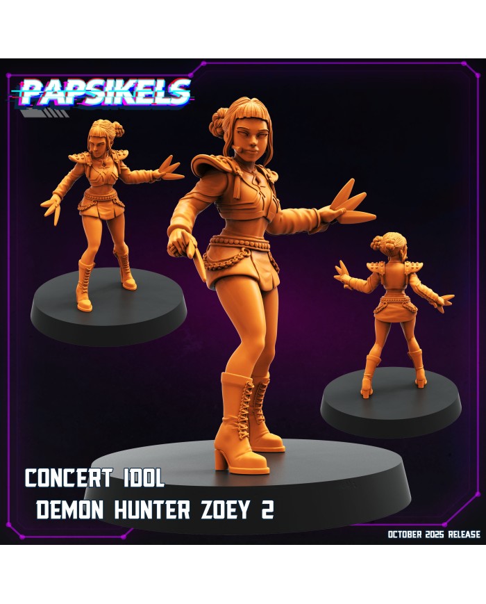 Ídolo de Concierto Cazadora de Demonios Zoey - B|Papsikels Miniatures|Miniaturas K-Pop