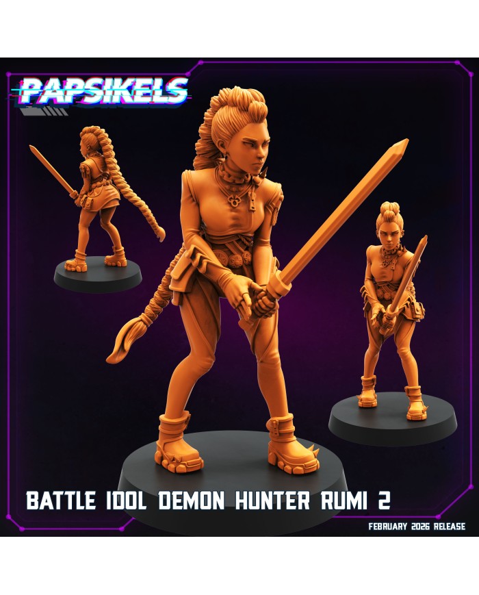 Battle Idol Demon Hunter Rumi 2|Papsikels Miniatures|K-Pop Miniatures