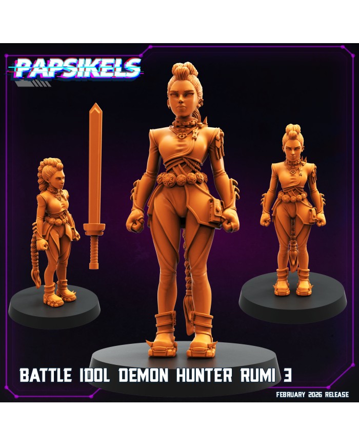 Battle Idol Demon Hunter Rumi 3|Papsikels Miniatures|K-Pop Miniatures