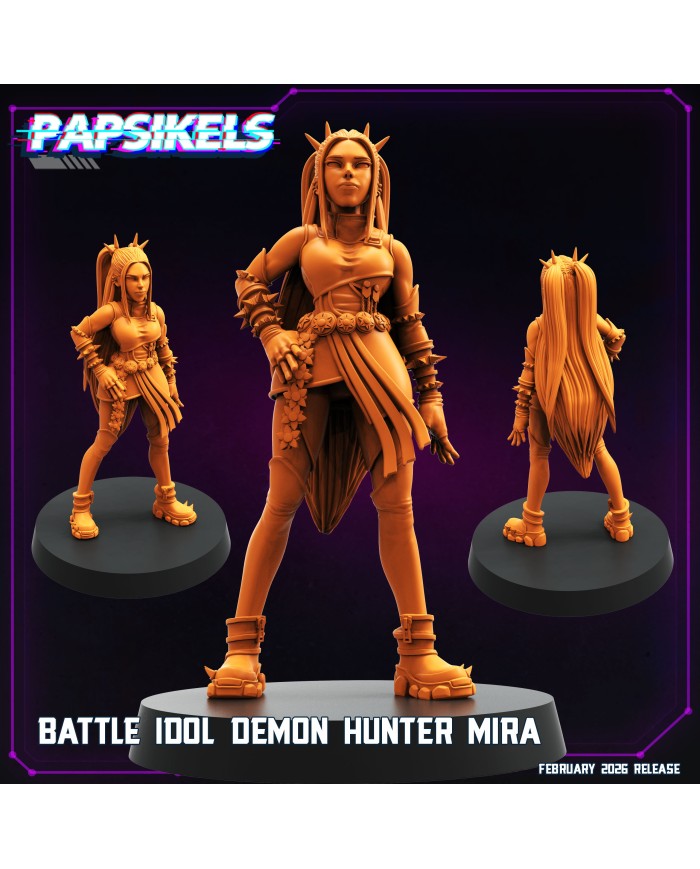Ídolo de Batalla Cazadora de Demonios Mira - A|Papsikels Miniatures|Miniaturas K-Pop