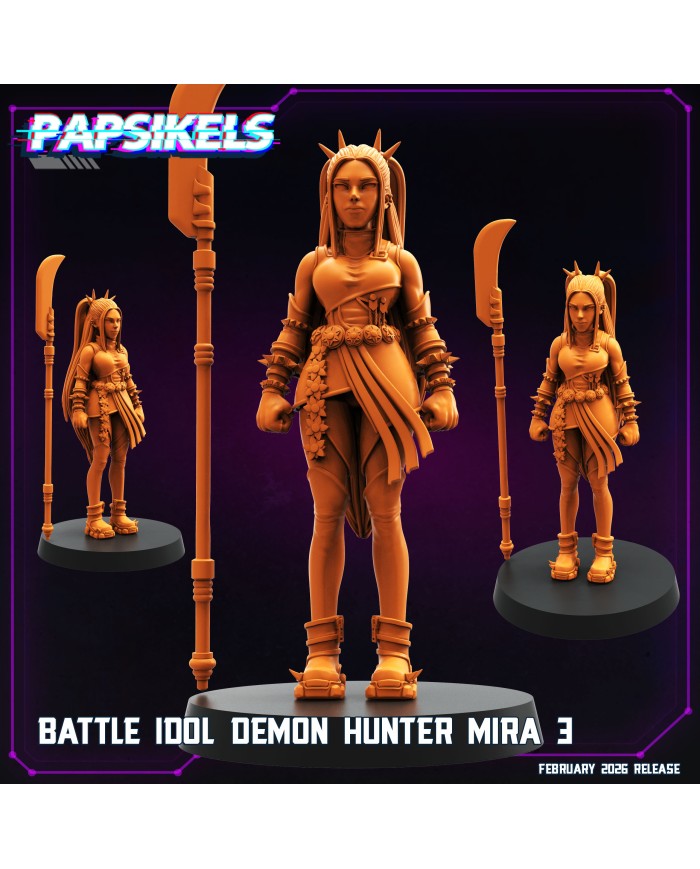 Battle Idol Demon Hunter Mira 3|Papsikels Miniatures|K-Pop Miniatures