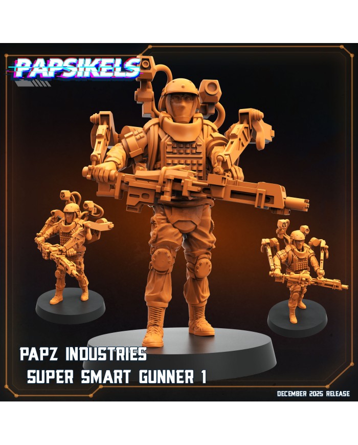Papz Industries Super Smart Gunner|Papsikels Miniatures|Space Crew and Settlers