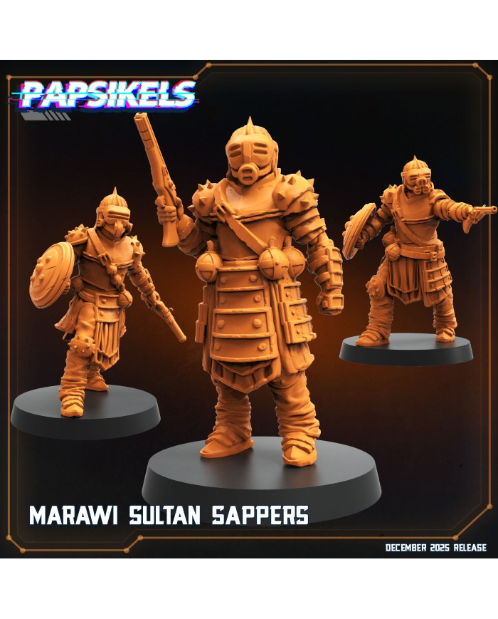 Zapadores del Sultán Marawi (x3)|Papsikels Miniatures|Miniaturas Trench Crusade