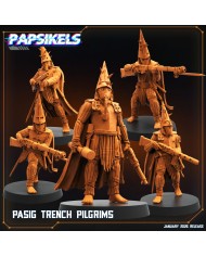 Peregrinos de la Trinchera de Pasig (x5)|Papsikels Miniatures|Miniaturas Trench Crusade